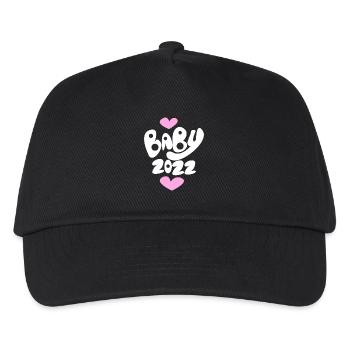Baby 2022 - Neugeborenes 2022 Baby Geschenk - Kinder Basecap - Schwarz - Vorne