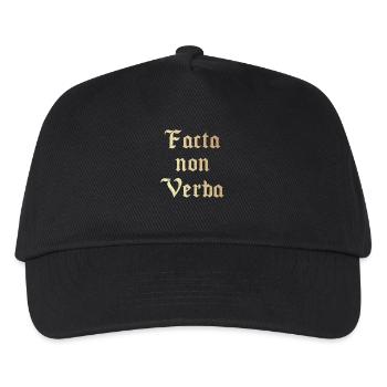 Facta non Verba - Kinder Basecap - Schwarz - Vorne