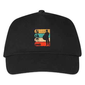 KFZ Mechaniker Retro Geschenk - Kinder Basecap - Schwarz - Vorne