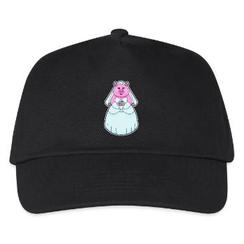 Schwein Braut Schleier Hochzeit - Kinder Basecap - Schwarz - Vorne