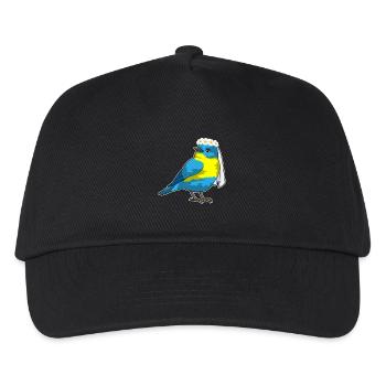 Vogel Braut Blumenkranz Hochzeit - Kinder Basecap - Schwarz - Vorne