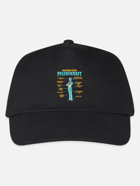 Pflegekraft Anatomie - Kinder Basecap - Schwarz