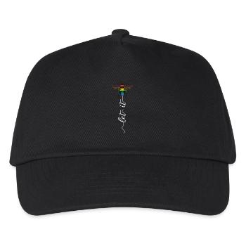 Süßes Bienen Imker Let It Bee LGBTQ Regenbogen - Kinder Basecap - Schwarz - Vorne