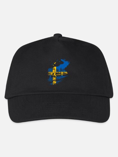 SCHWEDEN ELCH - Kinder Basecap - Schwarz