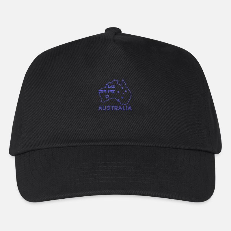 Australien Lineart - Kinder Basecap - Schwarz