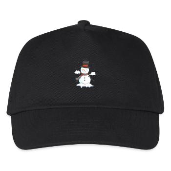 Paris Schneemann - Kinder Basecap - Schwarz - Vorne