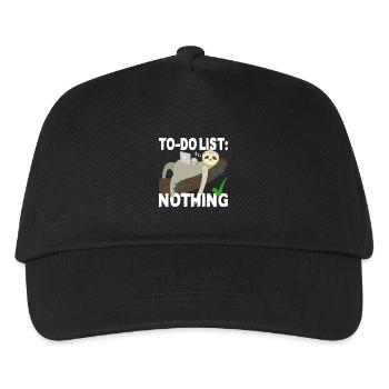To-Do List Nothing Todo List Nothing Sloth Lazy - Kids’ Baseball Cap - black - Front