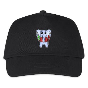 Tank attendant elephant gas station - Kids’ Baseball Cap - black - Front