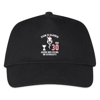 30 Jahre vor 30 Jahren schnellste 30. Geburtstag - Kinder Basecap - Schwarz - Vorne