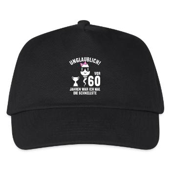 60 Jahre vor 60 Jahren schnellste 60. Geburtstag - Kinder Basecap - Schwarz - Vorne