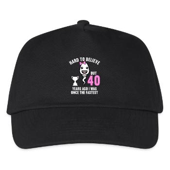 Il y a 40 ans 40 ans le plus rapide 40e anniversaire - Casquette de baseball Enfant - noir - Devant