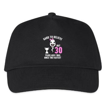 30 Jahre vor 30 Jahren schnellste 30. Geburtstag - Kinder Basecap - Schwarz - Vorne