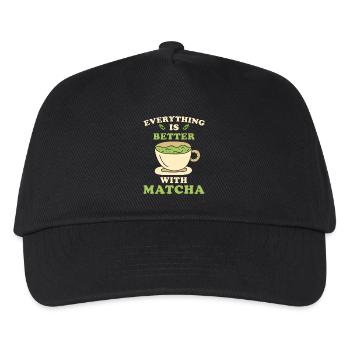 Matcha Tee - Kinder Basecap - Schwarz - Vorne