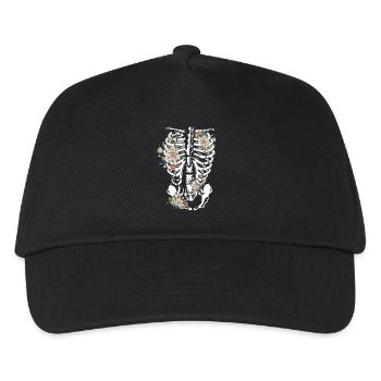 Gothic Blumen - Kinder Basecap - Schwarz - Vorne