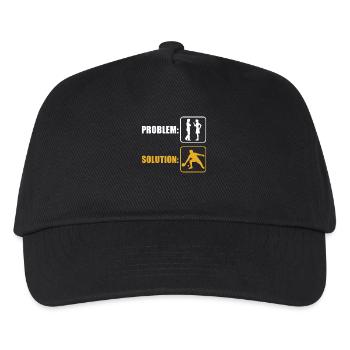 Jouer au tennis de table - Casquette de baseball Enfant - noir - Devant