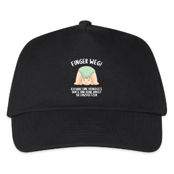 Finger weg ich habe einen verrückte Tante - Kinder Basecap - Schwarz - Vorne