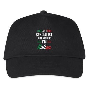 Italian Gift Italian Cuisine - Kids’ Baseball Cap - black - Front
