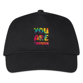 You are enough - Kids’ Baseball Cap - black - Front