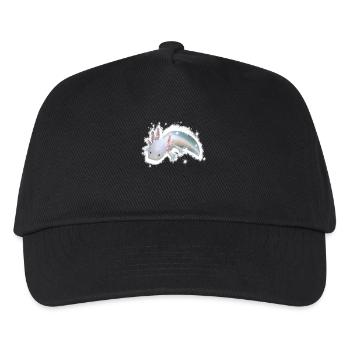 weißes Axolotl - Kinder Basecap - Schwarz - Vorne