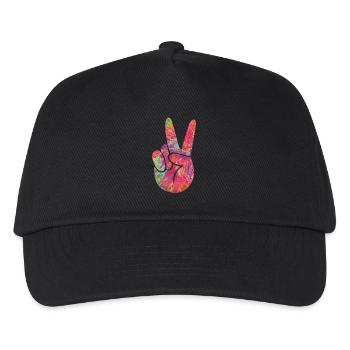 Peace Finger - Kids’ Baseball Cap - black - Front