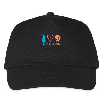 Rave - Kinder Basecap - Schwarz - Vorne