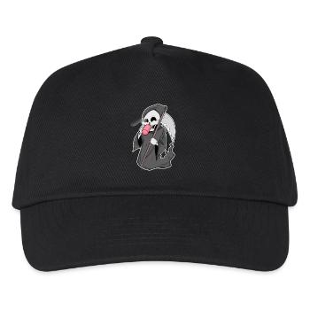 Grim Reaper with coffee - Kids’ Baseball Cap - black - Front