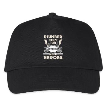 Klempner - Kinder Basecap - Schwarz - Vorne