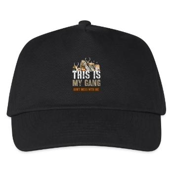 Wilde Tiere - Kinder Basecap - Schwarz - Vorne