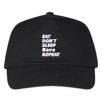 Raver Geschenkidee - Kinder Basecap - Schwarz - Vorne
