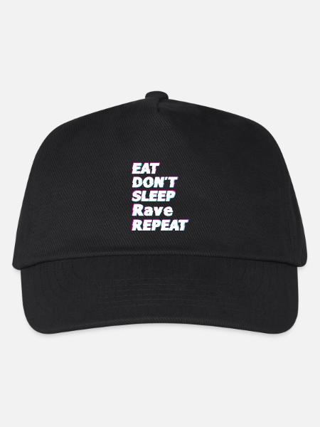 Raver Geschenkidee - Kinder Basecap - Schwarz