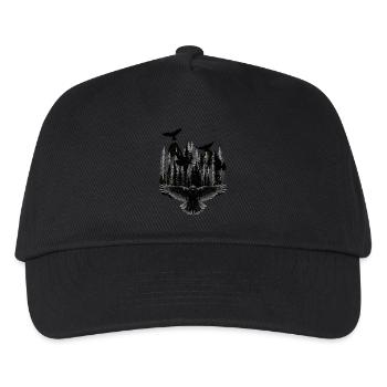 Fantasy Dark Wildlife Birds Nature Wilderness - Kids’ Baseball Cap - black - Front
