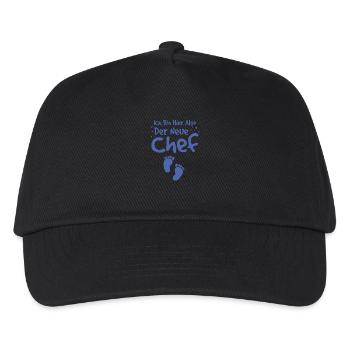 Geschenk zur Geburt der neue Chef - Kinder Basecap - Schwarz - Vorne