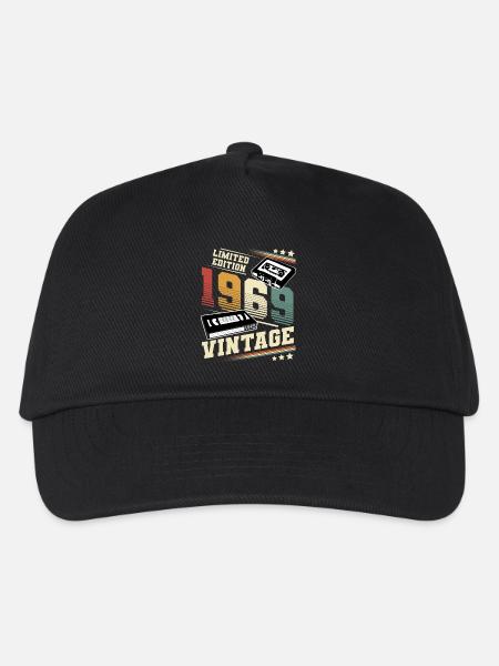 1969 Geburtsjahr Baujahr Geburtstag Vintage - Kinder Basecap - Schwarz