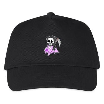 Grim Reaper and Pig - Kids’ Baseball Cap - black - Front