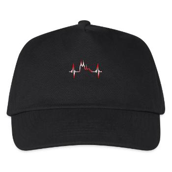 Cologne Skyline Heartbeat Red White Kölsch Cologne - Kids’ Baseball Cap - black - Front