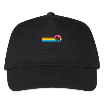 Schlittschuh - Kinder Basecap - Schwarz - Vorne