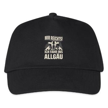 Allgäu - Kinder Basecap - Schwarz - Vorne