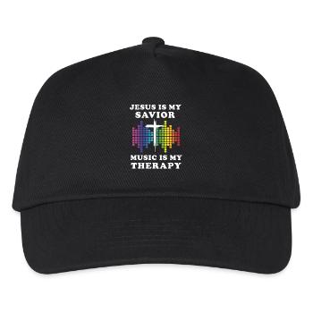 Musik Christlich - Kinder Basecap - Schwarz - Vorne