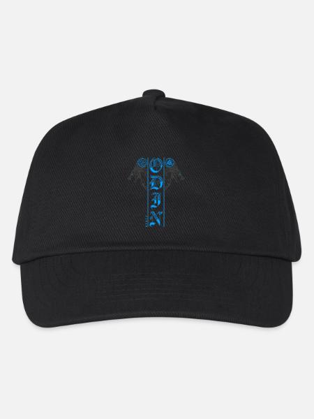 Wölfe Odin Geri Freki Vegvisir Wotansknoten Wolf - Kinder Basecap - Schwarz