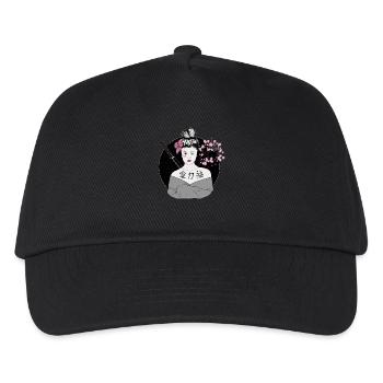Moderne Geisha Japan - Kinder Basecap - Schwarz - Vorne