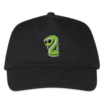 Serpent vert - Casquette de baseball Enfant - noir - Devant