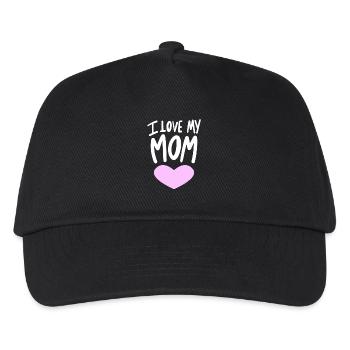 I love my mum - Ich liebe meine Mama - Kinder Basecap - Schwarz - Vorne