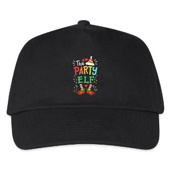 Party-Elf Elf Weihnachten - Kinder Basecap - Schwarz - Vorne