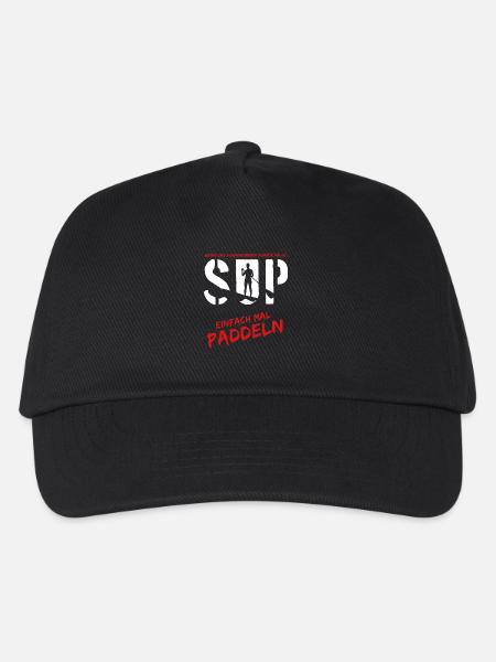 paddeln und surfen - Kinder Basecap - Schwarz