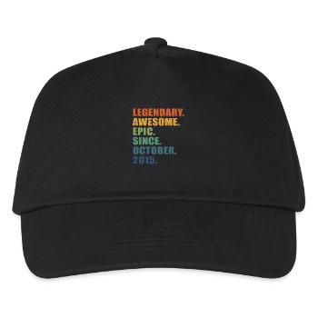 8th Birthday, October 2015, 8 Year Anniversary - Kids’ Baseball Cap - black - Front