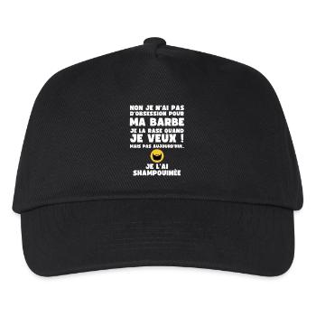 Non je n'ai pas d'Obsession pour ma Barbe - Humour - Casquette de baseball Enfant - noir - Devant
