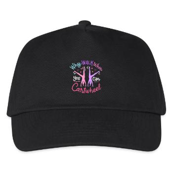 Rad Gymnastik Turnerin - Kinder Basecap - Schwarz - Vorne