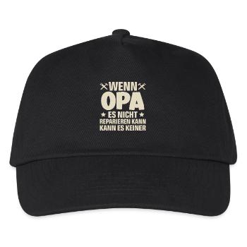 Opa - Kinder Basecap - Schwarz - Vorne