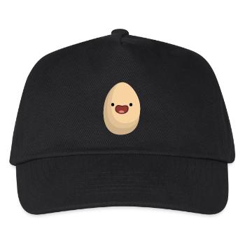 glückliches Ei - Kinder Basecap - Schwarz - Vorne