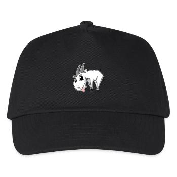 Ziege Ziegenbock Bock - Kinder Basecap - Schwarz - Vorne